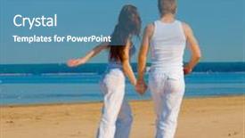  Presentation with honeymoon - Slides featuring resort on a honeymoon sea background and a teal colored foreground