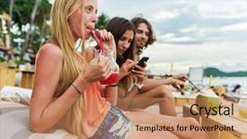  Presentation with pet grooming small dog - Presentation theme consisting of resort on koh samui thailand background and a coral colored foreground