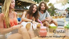  Presentation with russian - Audience pleasing presentation consisting of resort on koh samui thailand backdrop and a coral colored foreground