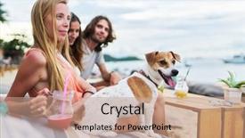  Presentation with three king - Cool new presentation theme with resort on koh samui thailand backdrop and a coral colored foreground