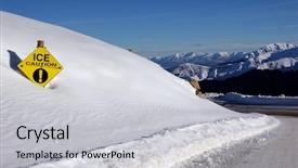  Presentation with new zealand silver fern black - Theme with resort southern alps new zealand background and a light gray colored foreground