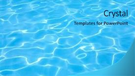  Presentation with water ripple - Audience pleasing presentation design consisting of resort water ripple backdrop and a cyan colored foreground