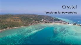  Presentation with drone - Audience pleasing PPT theme consisting of resorts of phi phi island backdrop and a  colored foreground