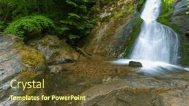  Presentation with waterfalls - Theme with resov-waterfalls-on-the-river background and a tawny brown colored foreground