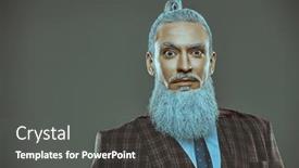  Presentation with japanese style - PPT theme with respectable-man-with-a-gray background and a dark gray colored foreground