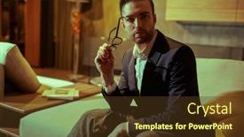  Presentation with apartments - Presentation theme with respectable-middle-aged-businessman background and a tawny brown colored foreground