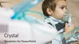 Presentation with asthma - Cool new slide deck with respiratory - baby boy with asthma problems backdrop and a light gray colored foreground
