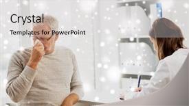  Presentation with health care - Beautiful theme featuring respiratory - medicine age health care flu backdrop and a light gray colored foreground