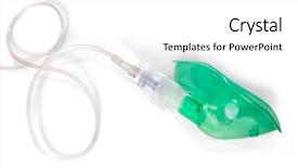  Presentation with respiratory - Audience pleasing presentation design consisting of respiratory protection - mask for inhaler nebulizer isolated backdrop and a white colored foreground