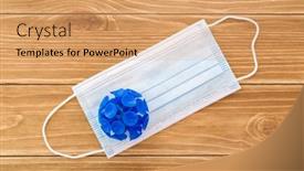  Presentation with respiratory - PPT theme featuring respiratory-protection-mask-health-care background and a coral colored foreground