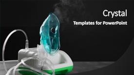  Presentation with copd - Presentation featuring copd - compressor nebulizer with mask background and a black colored foreground