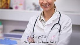  Presentation with cancer prevention - Presentation with responsible-doctor-in-the-campaign background and a lemonade colored foreground