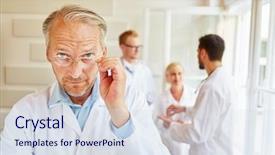  Presentation with physician - Audience pleasing PPT layouts consisting of responsible physicians - doctor as chief physician backdrop and a  colored foreground