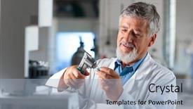  Presentation with professor - Amazing presentation design having responsible physicians - senior chemistry professor doctor backdrop and a  colored foreground