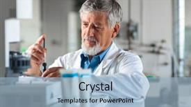  Presentation with professor - Theme enhanced with responsible physicians - senior chemistry professor doctor background and a light blue colored foreground