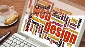  Presentation with web design - PPT layouts having responsive website - web design word cloud background and a  colored foreground