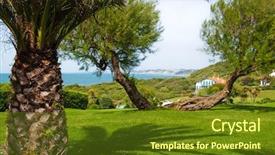  Presentation with rest - Cool new presentation theme with rest beautiful view blue ocean backdrop and a  colored foreground