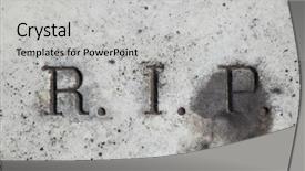  Presentation with rest - PPT theme enhanced with rest in peace traditional inscription background and a light gray colored foreground