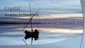  Presentation with rest - Theme having rest-of-the-boat background and a light blue colored foreground