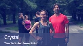  Presentation with rest - Presentation featuring rest of their running background and a ocean colored foreground