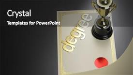  Presentation with certificate - Audience pleasing slide deck consisting of rest on the degree certificate backdrop and a  colored foreground