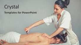  Presentation with exercise medicine - PPT layouts with rest relaxation health care medicine background and a light gray colored foreground