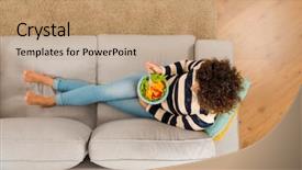  Presentation with pause - Slides with pause - top view of a beautiful background and a coral colored foreground