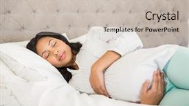  Presentation with pregnant - Cool new PPT layouts with rest sleep - pregnant woman sleeping in bedroom backdrop and a  colored foreground