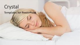  Presentation with relaxed sleeping - PPT theme featuring traffic tower of harbour in swinoujscie city poland background and a tawny brown colored foreground