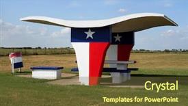  Presentation with texas flag - Cool new presentation theme with rest stop in texas backdrop and a tawny brown colored foreground