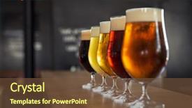  Presentation with glasses - Beautiful presentation featuring restaurant - glasses with different sorts backdrop and a tawny brown colored foreground