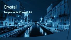  Presentation with bars and restaurant - Audience pleasing PPT layouts consisting of restaurant and bars in milan backdrop and a  colored foreground