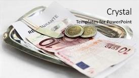  Presentation with restaurant - Cool new PPT layouts with restaurant bill and money backdrop and a white colored foreground