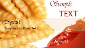  Presentation with blended - Amazing presentation design having restaurant design - crinkle cut french fries backdrop and a yellow colored foreground