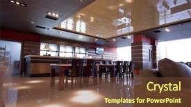  Presentation with interior design - Beautiful presentation featuring restaurant design - modern cafe interior photo backdrop and a tawny brown colored foreground