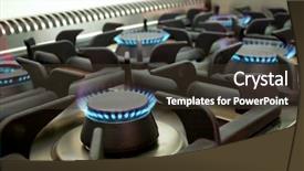  Presentation with kitchen design - Beautiful presentation theme featuring restaurant design - open burner in a professional backdrop and a tawny brown colored foreground