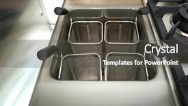  Presentation with restaurant equipment - Theme consisting of restaurant equipment detail pasta cooker background and a dark gray colored foreground