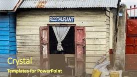  Presentation with restaurant pub menu - Presentation design with restaurant in nord kivu drc background and a violet colored foreground