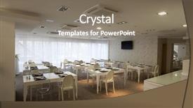  Presentation with interior design - Slides with restaurant interior background and a gray colored foreground