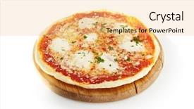  Presentation with restaurant menu board - Amazing slide deck having restaurant menu classic pizza backdrop and a lemonade colored foreground