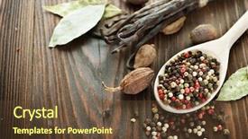  Presentation with indian restaurant - Beautiful PPT theme featuring restaurant menu indian - spice border backdrop and a tawny brown colored foreground