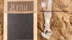  Presentation with restaurant menu - Cool new theme with restaurant-menu-top-view backdrop and a coral colored foreground