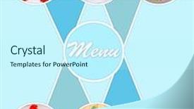  Presentation with restaurant menu - Slide deck consisting of restaurant menu background and a cool aqua colored foreground
