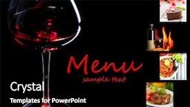  Presentation with restaurant menu - Cool new presentation theme with restaurant menu backdrop and a black colored foreground