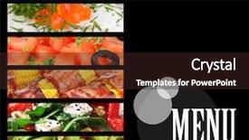  Presentation with restaurant menu - Slides enhanced with restaurant menu background and a wine colored foreground