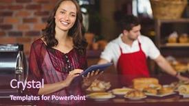  Presentation with coffee shop - Amazing theme having restaurant owners - portrait of a pretty woman backdrop and a tawny brown colored foreground