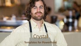  Presentation with coffee shop - Cool new PPT layouts with restaurant owners - portrait of confident mid adult backdrop and a soft green colored foreground