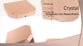  Presentation with pizza - Colorful presentation design enhanced with restaurant presentation template - different views of pizza box backdrop and a lemonade colored foreground