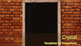  Presentation with chalk board - PPT theme with restaurant presentation template - wooden sign with blank black background and a wine colored foreground