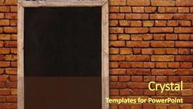  Presentation with restaurant menu black board chalkboard - Presentation theme having restaurant presentation template - wooden sign with blank black background and a tawny brown colored foreground